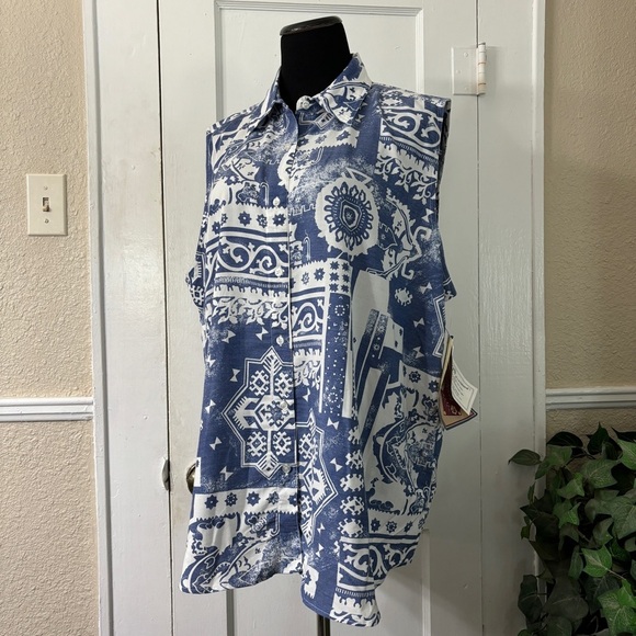 Bill Blass Women 2X Button Down Shirt - Picture 1 of 12